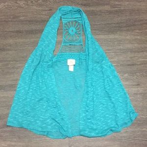 Racerback cardigan